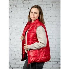 Жилет ФАБРИКА ЗОНТ, размер 46, красный