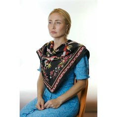 Платок Carolon для женщин,90х90 см, черный
