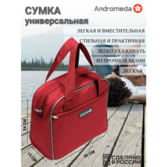 Сумка дорожная Andromeda, 11 л, 30х24х15 см, ручная кладь, бордовый