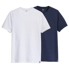 Футболка Levis Slim, 2 шт., размер XL, темно-синий/белый Levis®