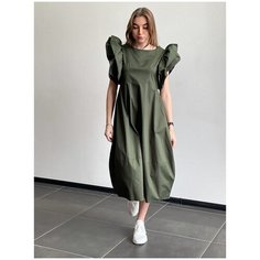 Сарафан New Collection, размер U, хаки