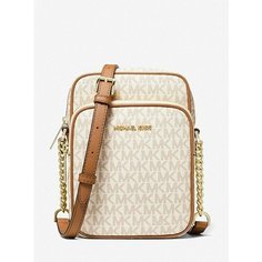 Сумка кросс-боди MICHAEL KORS, фактура зернистая, бежевый