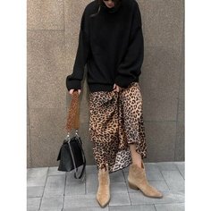 Юбка WONDERCLO OLD MONEY, размер 40/XS, черный, бежевый