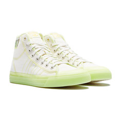 Кеды adidas NIZZA HI R, размер 7,5 UK, белый/зеленый