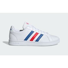 Кеды adidas Grand Court Base, размер 8 UK, белый/синий/красный