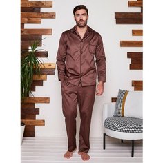 Пижама Малиновые сны, размер 48, коричневый
