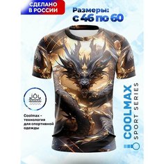 Футболка Evofox, размер 2XL, оранжевый, черный