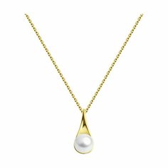 Колье Diamant, желтое золото, 585 проба, жемчуг, длина 50 см.