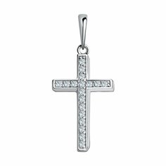 Подвеска Diamant, белое золото, 585 проба, фианит, бесцветный