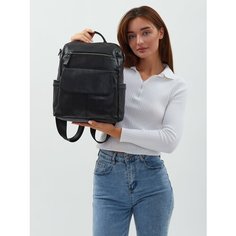 Рюкзак POUCHMAN, фактура гладкая, черный