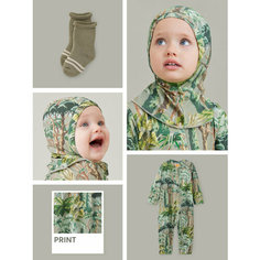 Балаклава Happy Baby для детей, размер 44, зелeный