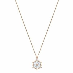 Колье SWAROVSKI, кристаллы Swarovski, длина 38 см, золотистый