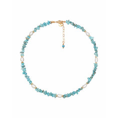 Колье Strekoza Collection, длина 43 см, бирюзовый