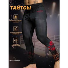 Тайтсы Barracuda, размер M, черный/красный
