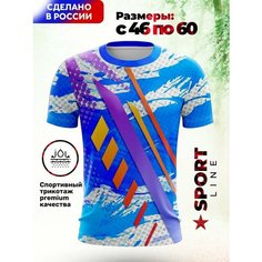 Футболка Evofox, размер XL, оранжевый, синий, голубой, фиолетовый