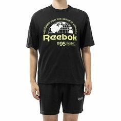 Футболка Reebok Graphic Series Reebok Globe T-Shirt, 1 шт., размер S, черный