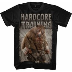 Футболка спортивная HARDCORE TRAINING hardcore training, размер S, черный