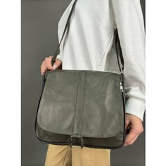 Сумка кросс-боди , фактура гладкая, темно-зеленый Unvers Leather Istanbul