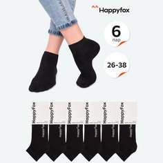 Носки Happyfox Для детей, 6 пар, размер 16-18, , черный