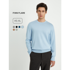 Джемпер FINN FLARE Лонгслив с длинным рукавом, размер M, , светло-голубой