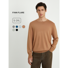 Джемпер FINN FLARE Лонгслив с длинным рукавом, размер L, , бежевый