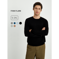 Джемпер FINN FLARE Лонгслив с длинным рукавом, размер L, , черный