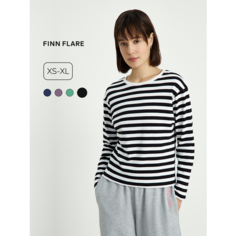 Лонгслив FINN FLARE оверсайз, размер M, , черный