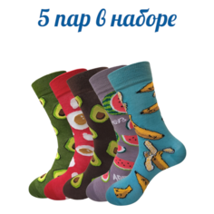 Носки Amigobs, комплект, 5 пар, размер 36-41, мультиколор