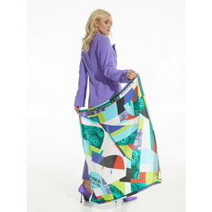 Платок Русские в моде by Nina Ruchkina искусство для женщин,90х90 см, зелeный