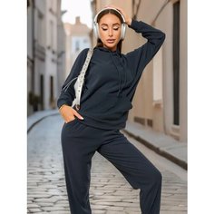 Костюм спортивный Karamelina, размер 2XL, черный