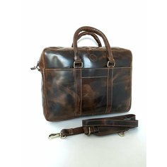 Портфель Black Buffalo, фактура гладкая, коричневый