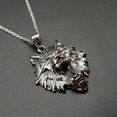 Колье Starfallshop, фианит, циркон, искусственный камень, металл, длина 60 см, серебристый/красный