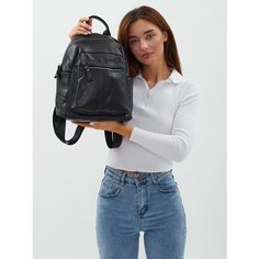 Рюкзак POUCHMAN, фактура гладкая, черный