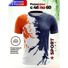 Футболка Evofox, размер L, оранжевый, синий, белый