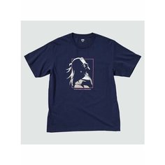 Футболка Uniqlo, размер S INT, cиний