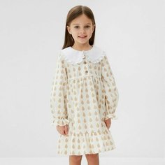 Платье Kaftan, размер 98/104, молочный