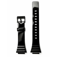 Ремешок CASIO, фактура глянцевая, черный