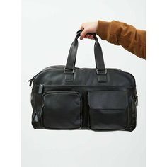 Сумка дорожная POUCHMAN, 30 л, 49х30х49 см, ручная кладь, черный