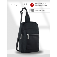Сумка кросс-боди Bugatti, фактура гладкая, зернистая, черный