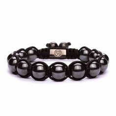Плетеный браслет Karma Jewels, гематит, размер 21 см, размер XL, серый