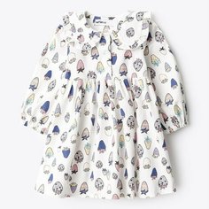 Платье Kaftan, размер 110/116, белый/ягоды