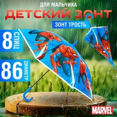 Зонт-трость , синий Marvel