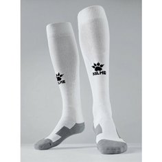 Гетры футбольные Kelme Elastic Mid-Calf Football, размер M, белый/серый