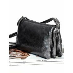 Сумка кросс-боди Sergio Valentini, фактура гладкая, серебристый