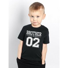 Футболка Валерия Мура, размер 80-86, черный, белый