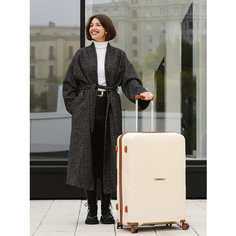 Чемодан Robinzon Santorini Basic, 103 л, бежевый