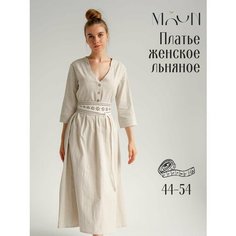 Платье MOUN, размер 46, бежевый