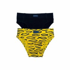 Комплект нижнего белья Андерсен, размер 104, желтый/синий