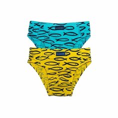 Комплект нижнего белья Андерсен, размер 158, желтый/голубой