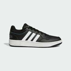 Кеды adidas Hoops 3.0, размер 11 UK, черный/белый/серый